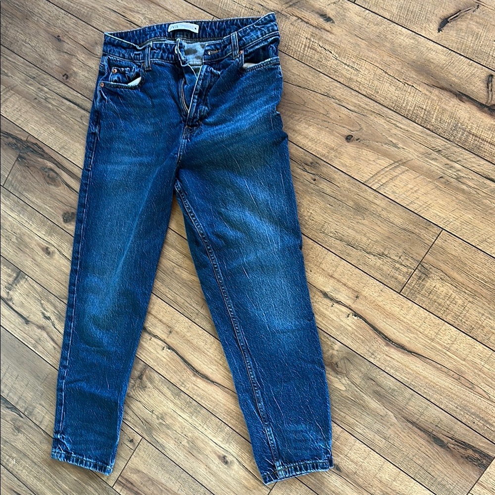 Zara Women's Dark Blue Skinny Jeans